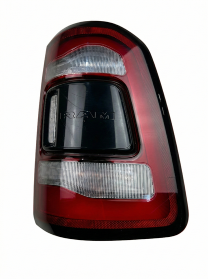 "Genuine RAM 1500 DT Series LED Tail Light with Black Internal Bezel and RAM Logo, Right Hand Drivers Side  (AU Spec)."