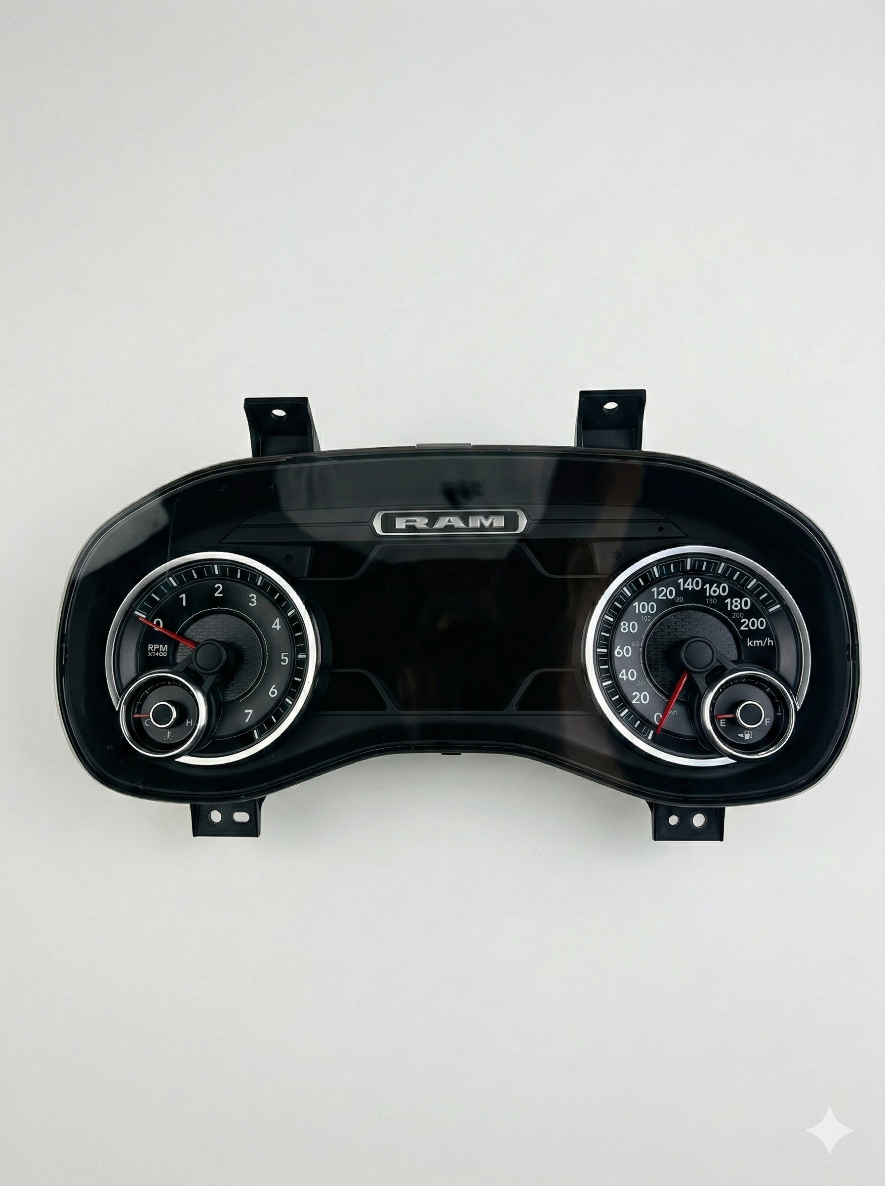 2020 RAM 1500 DT Sport instrument cluster with KM/H speedometer