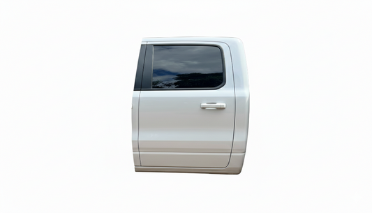 White rear passenger side door shell for 2020 Ram 1500 Sport, bare panel without glass or internals, available at BBK Offroad.